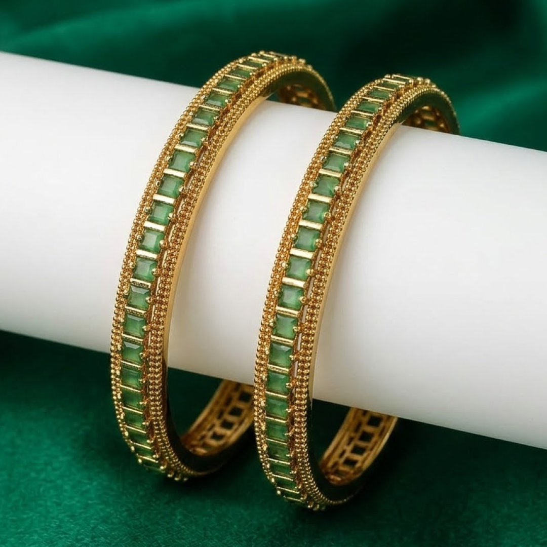 Eloura Edition | The Verdant Aura Bangles- E124DK