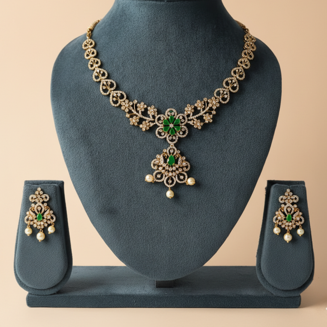 Eloura's Emerald Floral Blossom Set - E622DK